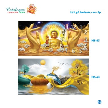 Lịch gỗ phù điêu cao cấp