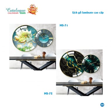 Lịch gỗ phù điêu cao cấp