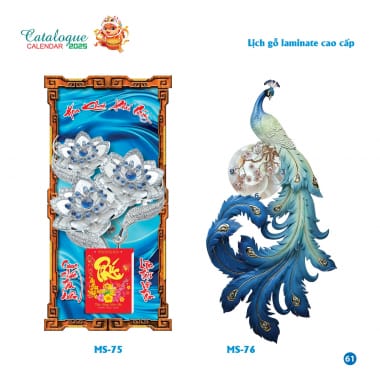 Lịch gỗ phù điêu cao cấp