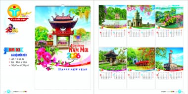 Lịch lò xo 2026 7 tờ Bình Dương