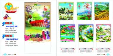 Lịch lò xo 2026 7 tờ Bình Dương