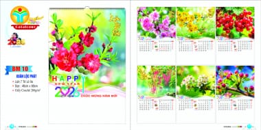 Lịch lò xo 2026 7 tờ Bình Dương