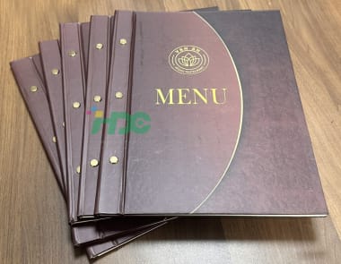In menu bìa cứng