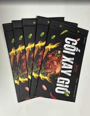 In menu bìa cứng
