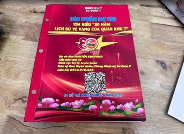 In menu bìa cứng